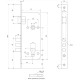 Корпус замка врезного APECS 1700-AB бронза