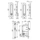 Засувка з ручками для розсувних дверей PUNTO Soft LINE SL-011 SN мат.нікель