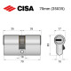 Циліндровий механізм CISA ASIX Р8 70мм (35*35) нікель матовий