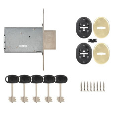 Замок врезной сувальдный MOTTURA 40.701 (50мм) с накладками