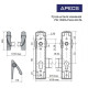 Ручка-штанга натискна Apecs PB-1300A-Panic-BL/SL Антипаніка