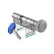 Циліндровий механізм Mottura Champions Pro F 82 (41-41) з воротком полірована латунь 5 ключів