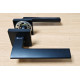 Ручка на квадратній розетці Paladii MARGO LIGHT BN чорна