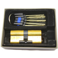 Циліндровий механізм Hard Lock K-серія ключ/ключ 80 мм 45х35 золото