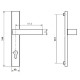 Ручки на квадратній планці 85мм 240*40мм CP хром