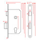 Корпус замку JANIA 72\50 PZ