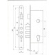 Корпус замка под ручки Арико ЗВ7 85*45*23мм