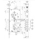 Замок врезной MOTTURA 54J939 My Key правосторонний без накладок