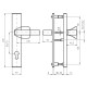 Ручка на планке ROSTEX R1/R4 38-55мм хром  85мм