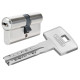 Циліндр ABUS X12R Compact 80 (50*30) Ni ключ-ключ,5 кл.,нікель
