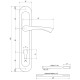 Ручки дверные BARRERA H-С-85-1823-CR хром  на планке 235х45мм