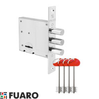 Замок врезной сувальдный Fuaro V10/S-60.00 3R14  5 ключей