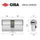 Циліндровий механізм CISA ASIX Р8 60мм (30*30) нікель матовий