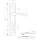 Ручки дверные BARRERA H-С-85-1823-CR хром  на планке 235х45мм