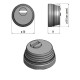 Броненакладка врезная AZF ANTITUBO H=25mm CL хром